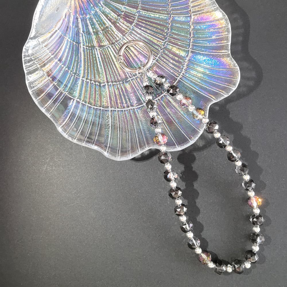 Acofect Crystal Beaded Phone Wrist Strap Charm Chain Wristlet Cellphone Lanyard Bracelet Keychain with Tether Tab Hands-Free - Image 7