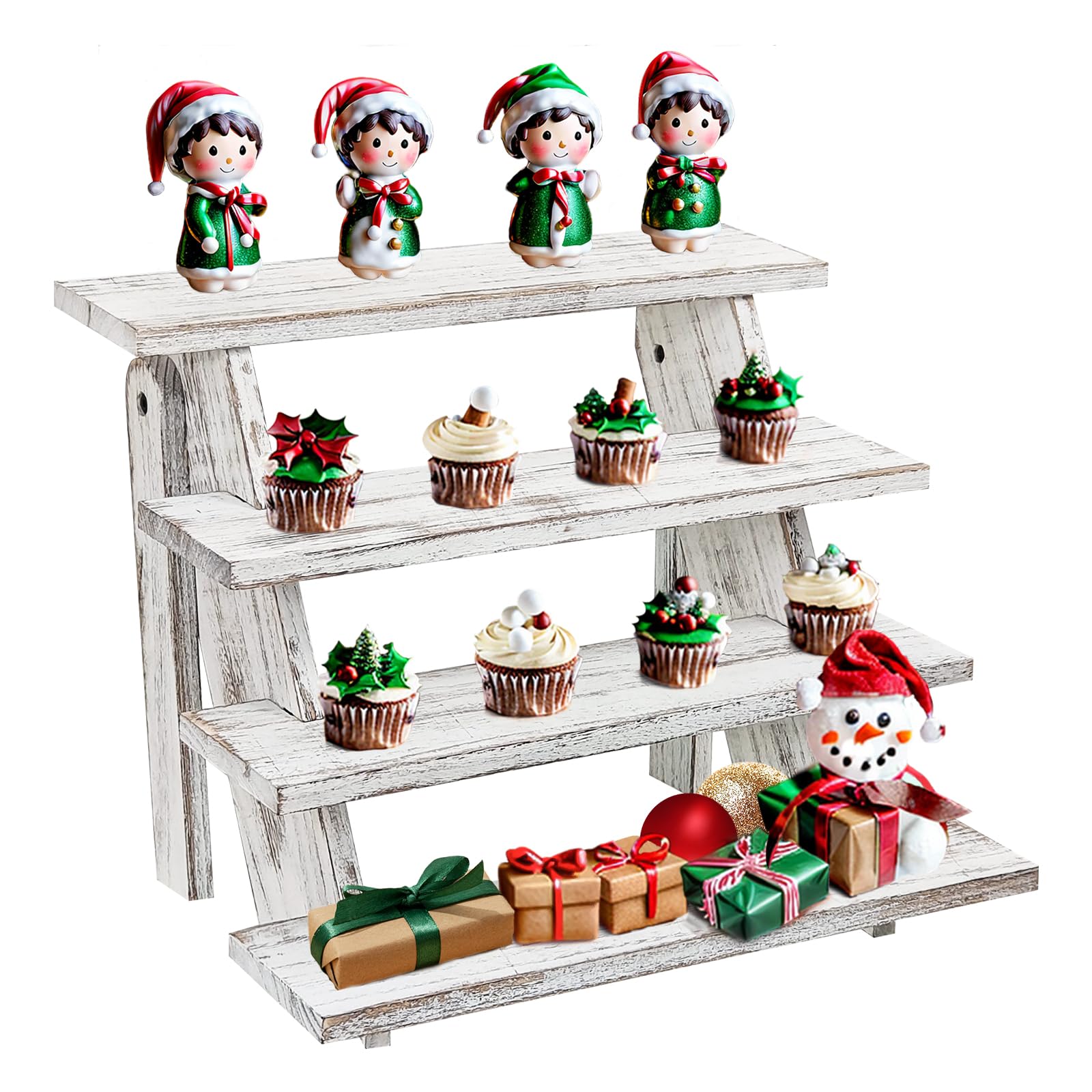 Photo 1 of Fumingpal 4-Tier Wooden Cupcake Stand