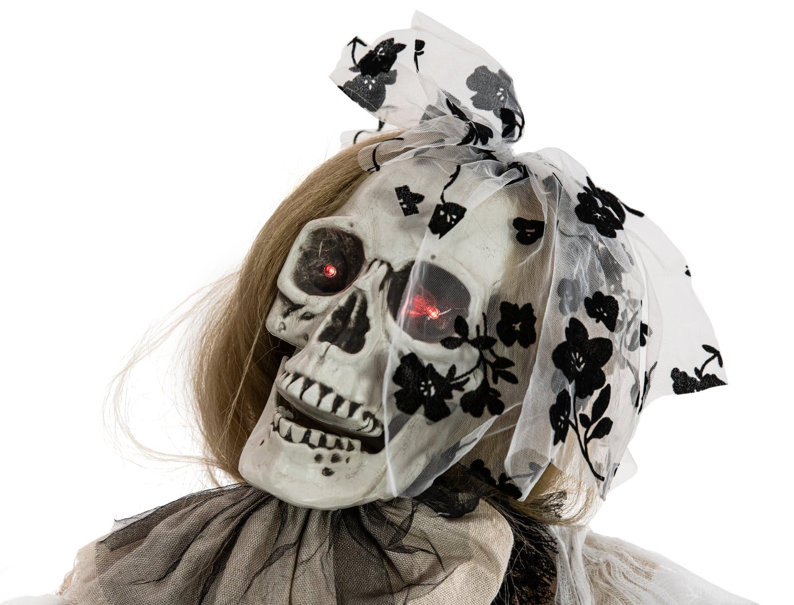 EUROPALMS Halloween Figur Braut, animiert, 170cm | Animierte Figur mit Licht- und Soundeffekt (Batterie- & USB-Betrieb)