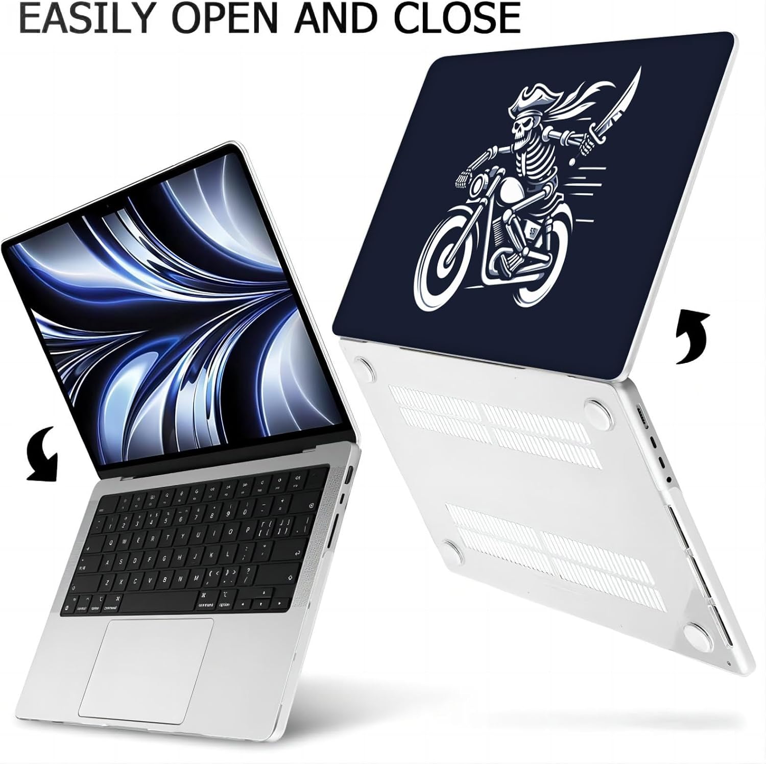 Compatible with MacBook Neo 13-inch, Hard Shell Case with Keyboard Cover and Screen Protector (A3404 A18 Pro chip, 2026 Release) - Skull MC21327