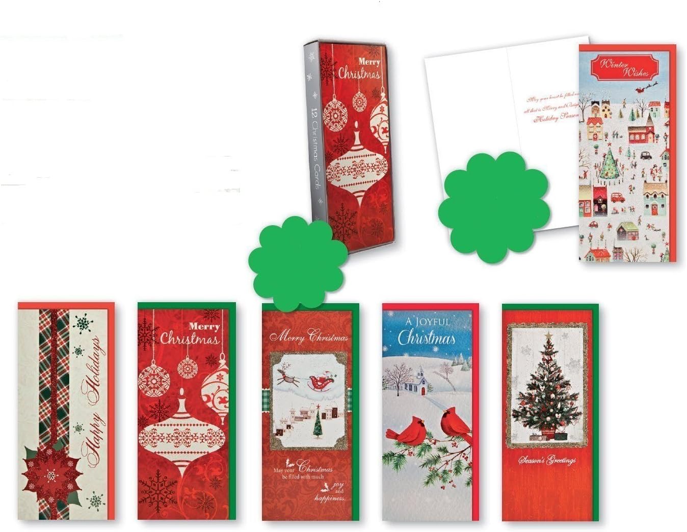 Christmas Holiday Boxed Cards Traditional Xmas Box Set