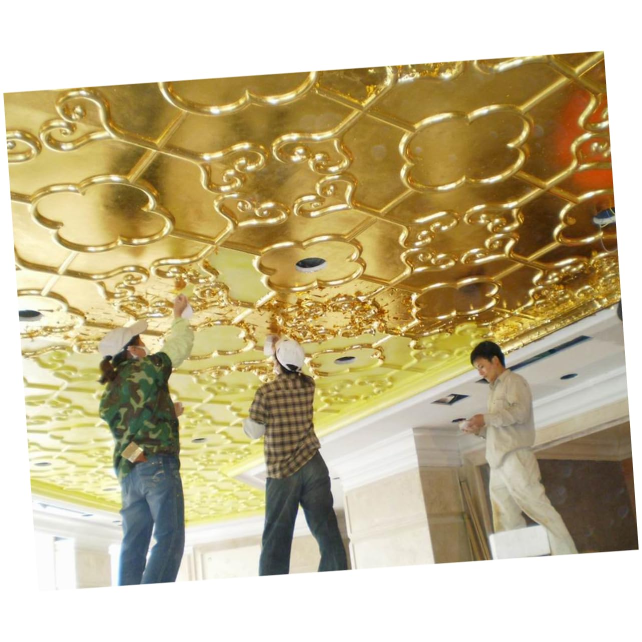 300 Fogli Finta Foglia d'oro Foglia Lamina d'oro Finto Oro Foglia di Lamina Dorata Lamina in Foglia d'oro Fiocchi di Foglie Metalliche Forniture di Foglie d'oro