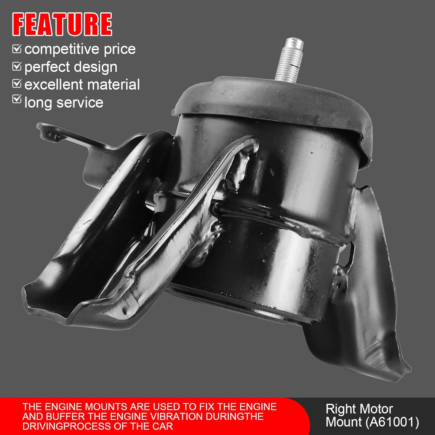 3Pcs Engine Motor & Transmission Mount Compatible with Hyundai Sonata 2015-2019, for KIA Optima 2016-2020, Replace# A61001 A71101 A71099