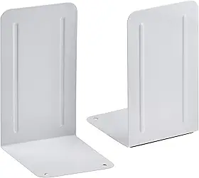 Acrimet Bibliocanto Premium – Suporte para Livros de Metal 1 Par, Branco, 292.9
