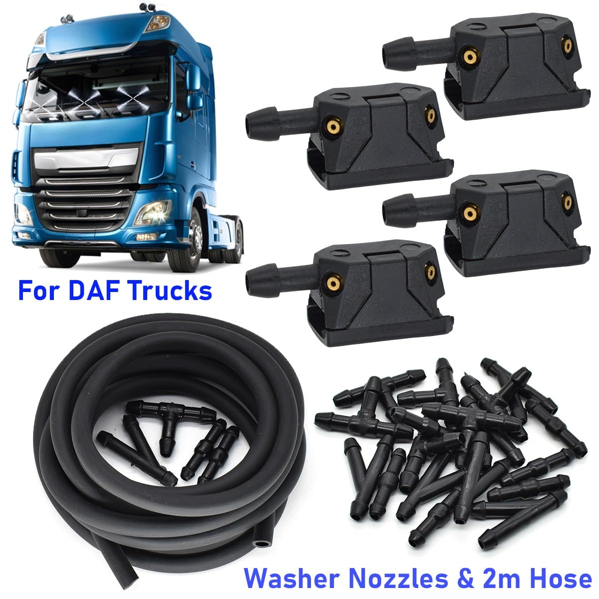 Ugelli Per Getto D'Acqua Tergicristalli 4 Vie Per DAF XF 105/95 - Con Regolatore, 2 Pezzi - Foto 4