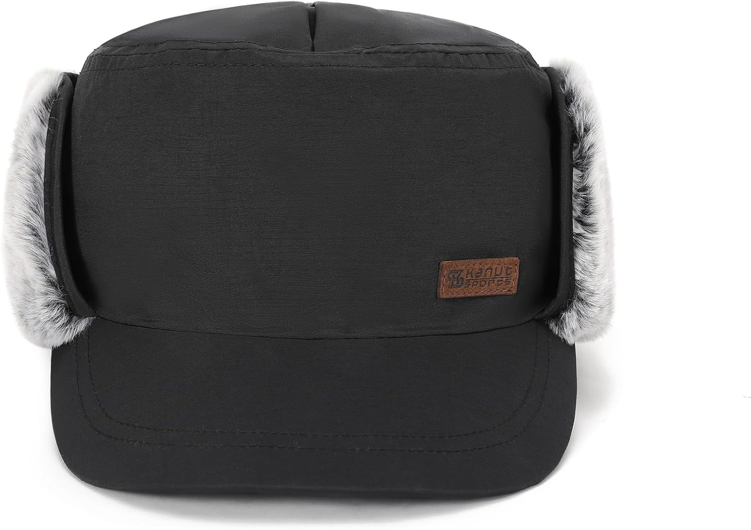 Jacque Camper Cap with Earflaps Warm Wool Blend Trapper Hat, Winter Baseball Cap for Men, Hunting, Hiking, Golf, Camping