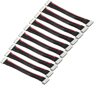LINSYRC 10PCS 5S 6Pins Balance Extension Lead Cable JST-XH Male to Female Connector Plug with 5.9inch 22AWG Silicone Wire (5S)