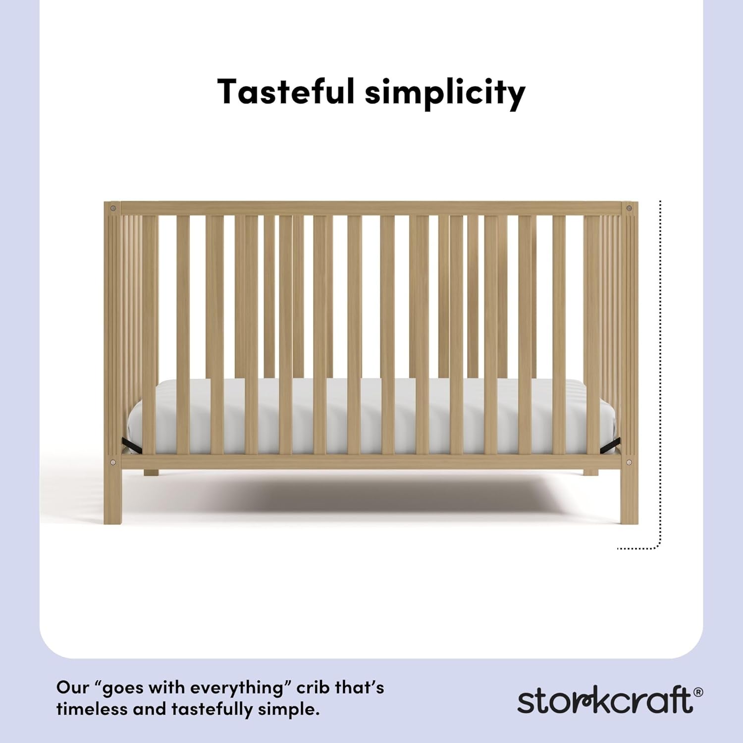 Storkcraft Morningside 5-in-1 Convertible Crib – GREENGUARD Gold Certified, Fits Standard Crib Mattress, Converts to Toddler Bed, Daybed and Full Bed, 4 Adjustable Mattress Heights (Driftwood)
