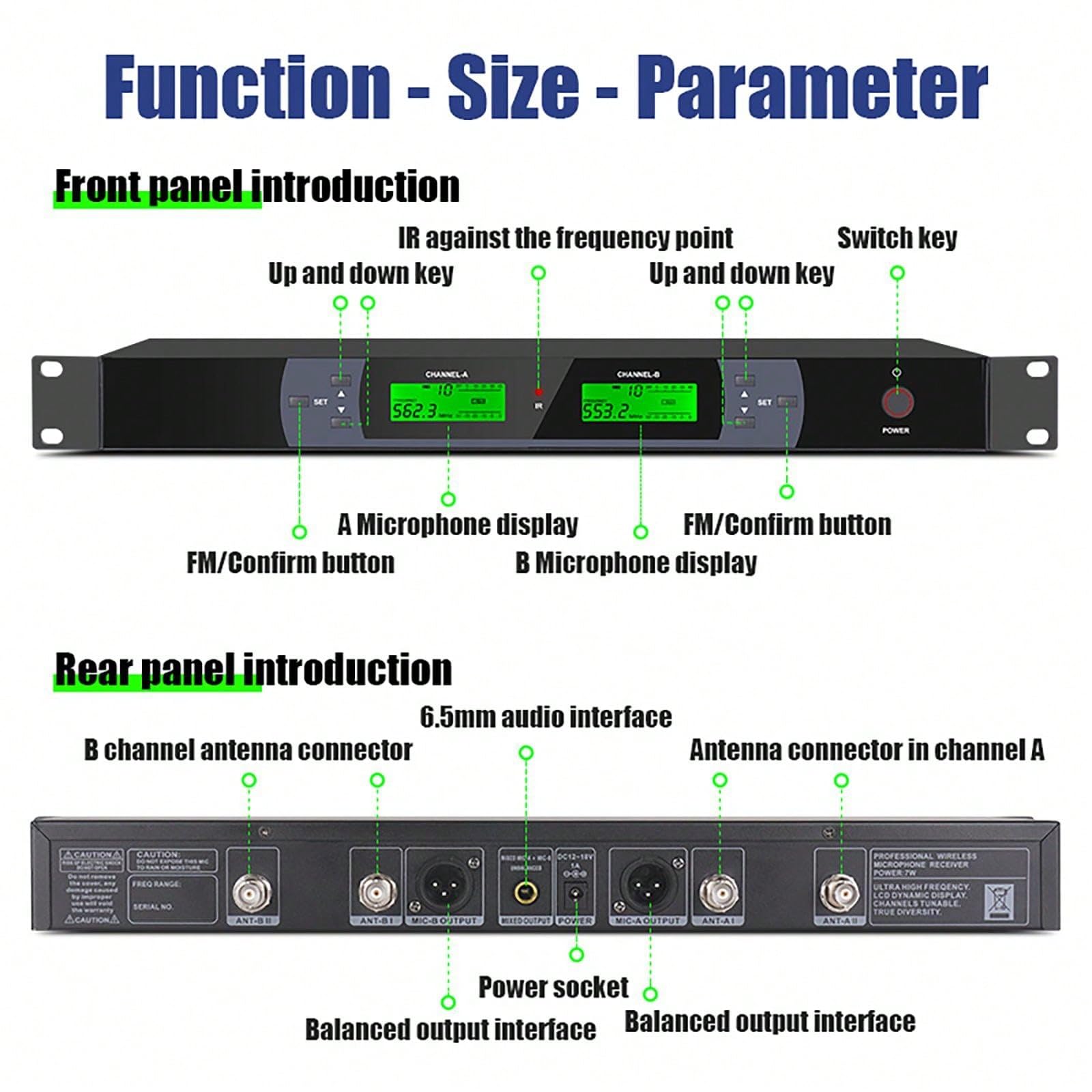 Amazon.com: Yamnweo UR338 UHF, one-Touch Anti-Whistling Audio
