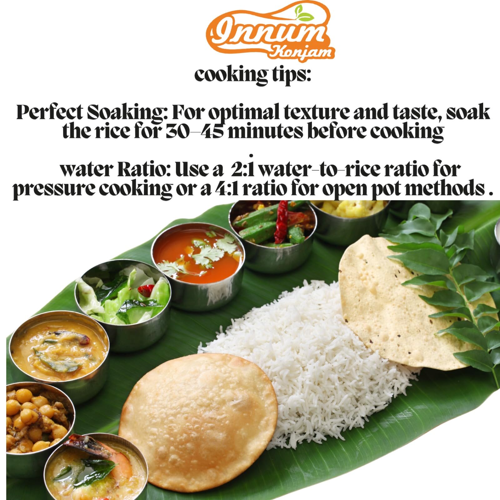 INNUM KONJAM Ponni Boiled Rice (old Rice) - 5Kg (parboiled | easy-cook | sella rice |miniket | பொன்னி புழுங்கல் அரிசி) - Image 3 thumbnail