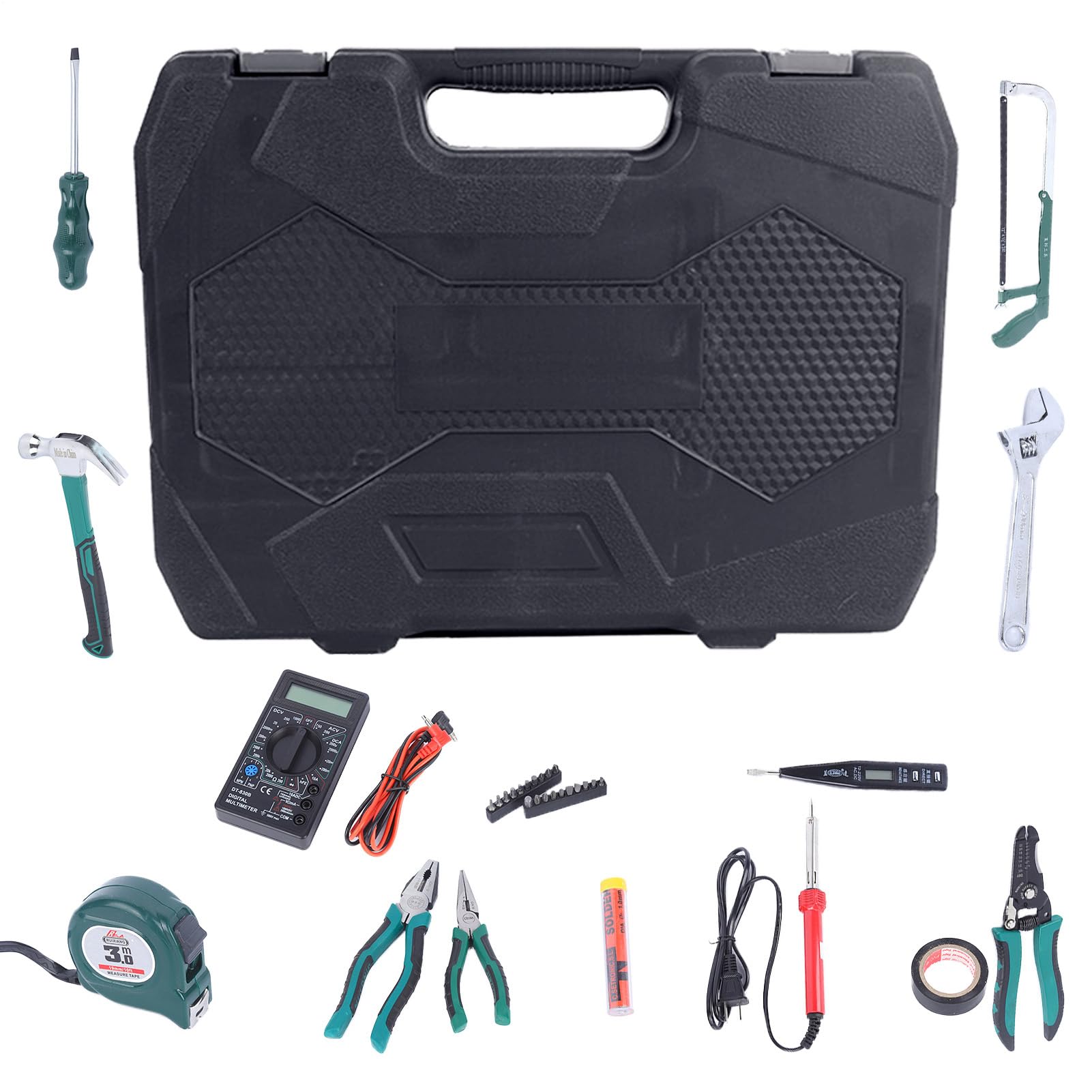 Kit di Attrezzi per Auto 39 Pezzi Multifunzione | Set per Autoveicoli per Viaggi Campeggio SUV Furgone Barca