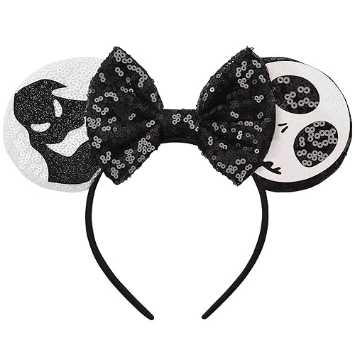 Eisyaa Mouse Ears Headbands, Sequin Pink Mice Ears for Women