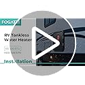 FOGATTI RV Tankless Water Heater, InstaShower 8 Plus, Gen 2, with 15 x 15 inches Black Door and Remote Controller, DC 12V, Best High Altitude Performance, Ideal for RVers' Everyday Use