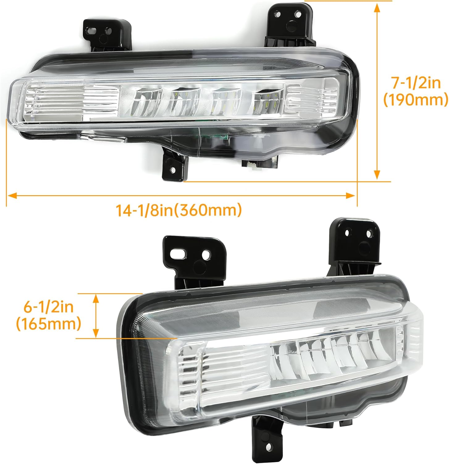 HECASA LED Fog Light Compatible With 2020-2023 Ford Explorer Driving Fog Lamp W/O Cover Bracket Replacement for LB5Z15201A FO2592254 LB5B-15A255-AC Clear Lens White Light Driver Side