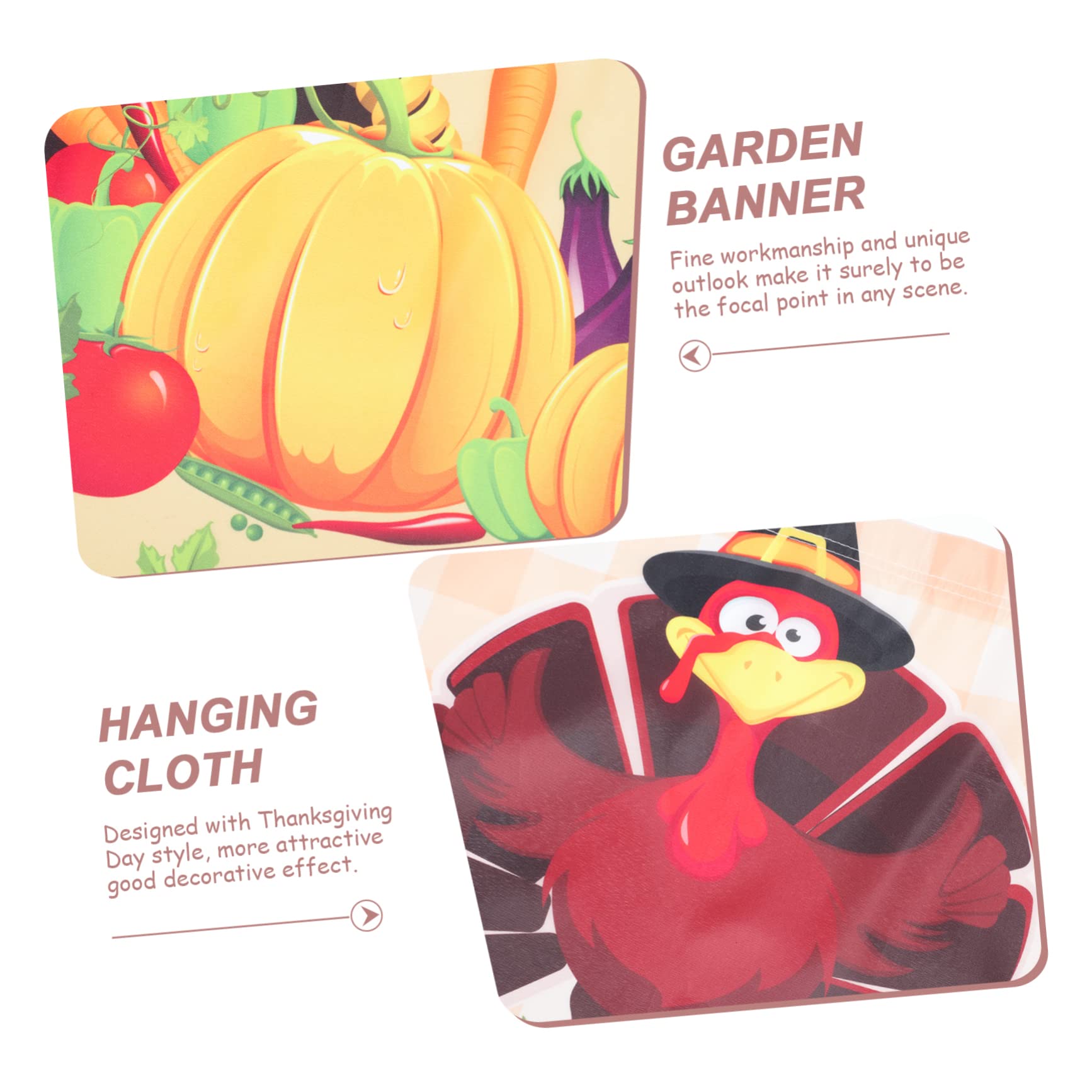 Yardwe 10stücke Herbst Gartenflaggen Halbkreis-design Für Thanksgiving-dekoration Im Freien Wetterfestes Polyester Für Garten Terrasse Balkon Und Rasen