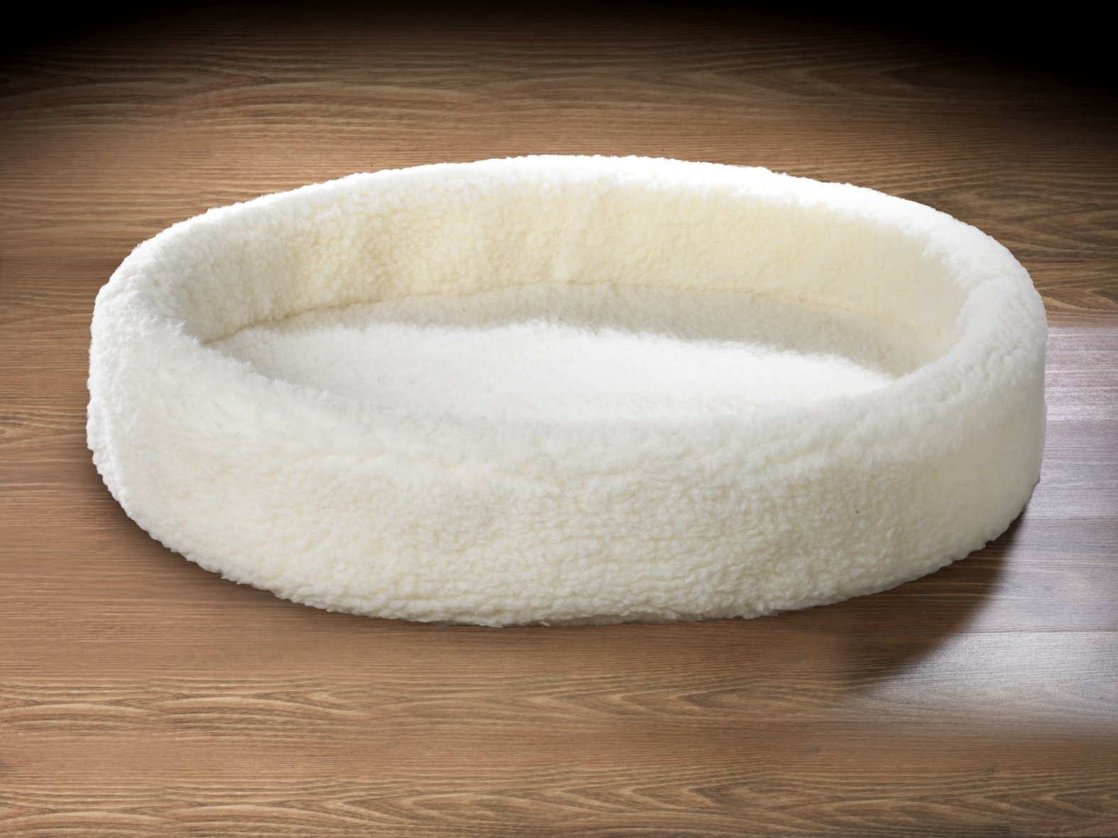 Hundebett Aus Schafwolle – 40x60 Cm, Mit Abnehmbarer Polsterung Für Kleine & Mittlere Hunde