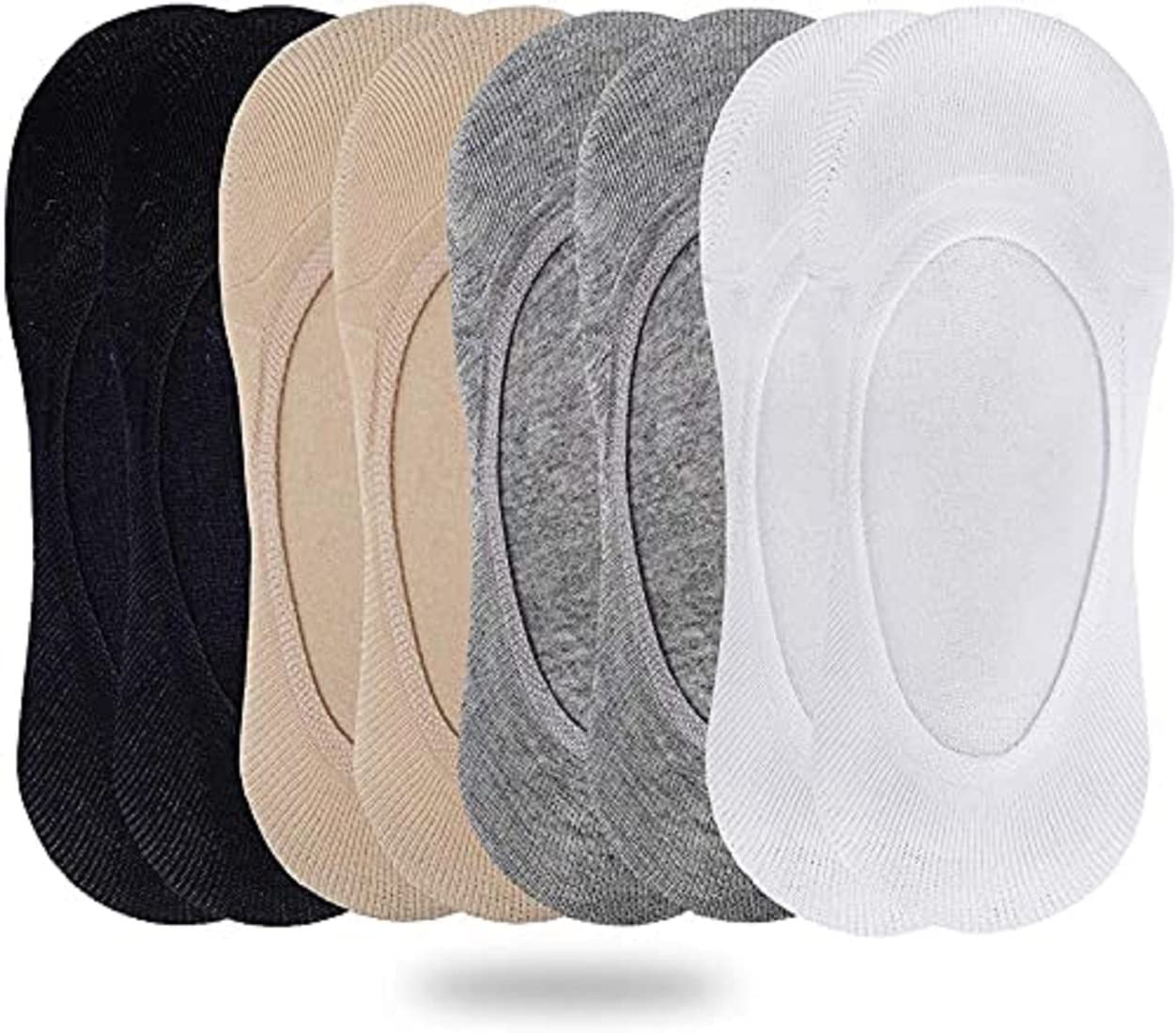 Women's/Girl's Non Slip No Show Socks/Socks Liner/Footies Socks/Foot Cover(Pack Of 3) Black/light Grey/Dark Grey-image-37