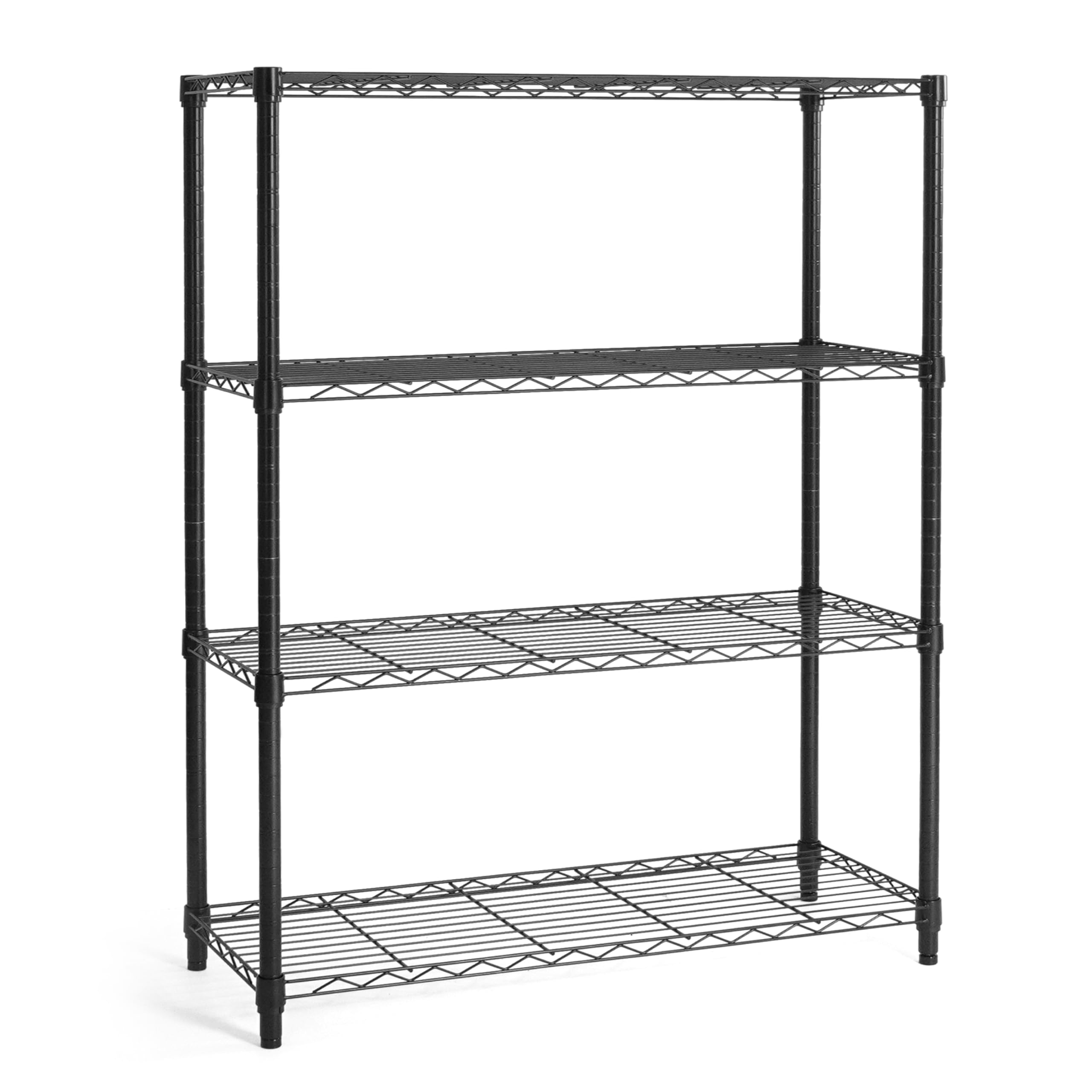 CAPHAUS 4-Tier Adjustable Height Wire Shelving Unit, Wire Rack Shelving, Metal Steel Storage Shelves, Garage Shelving Storage Organizer, Utility
