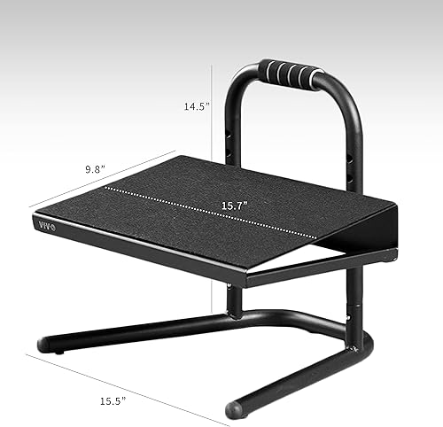 Miniatura 3 de VIVO Plataforma de alivio de pies ajustable de altura ergonómica negra para escritorios de pie STAND-FT01