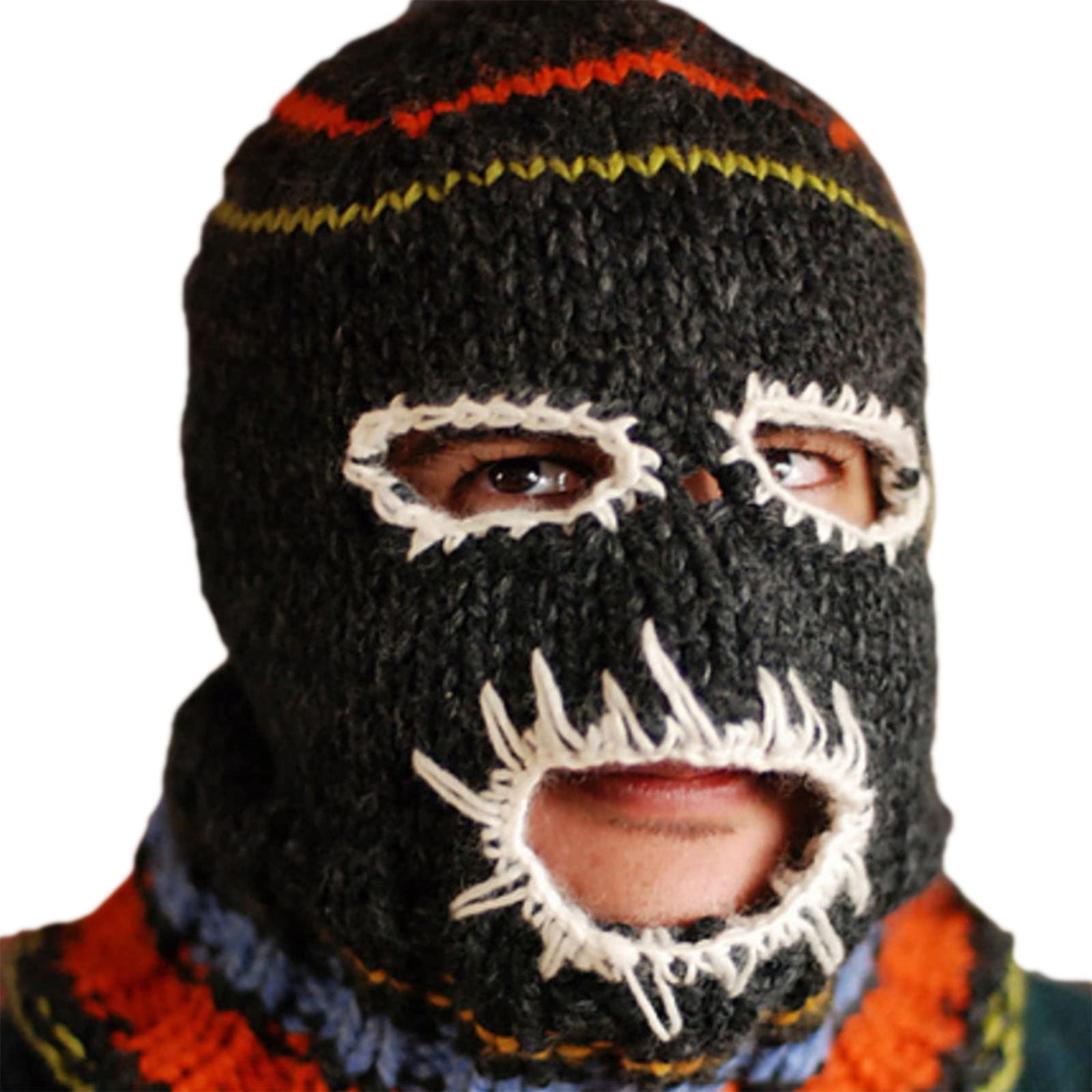 Maxtonser Distressed Halloween Funny Scary Hooded Party Hat Knitted Hat