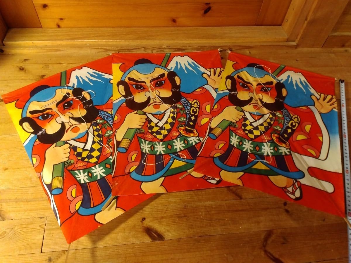 Amazon.co.jp: ⑥昭和レトロな紙/竹ひご製の凧3枚 駄菓子屋/お祭屋台