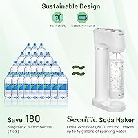 Vista 5 de Soda Streaming Machine Soda Maker, Sparkling Water and Carbonated Water Machine, Compatible with 60l Co2 Cylinders (Not Included)