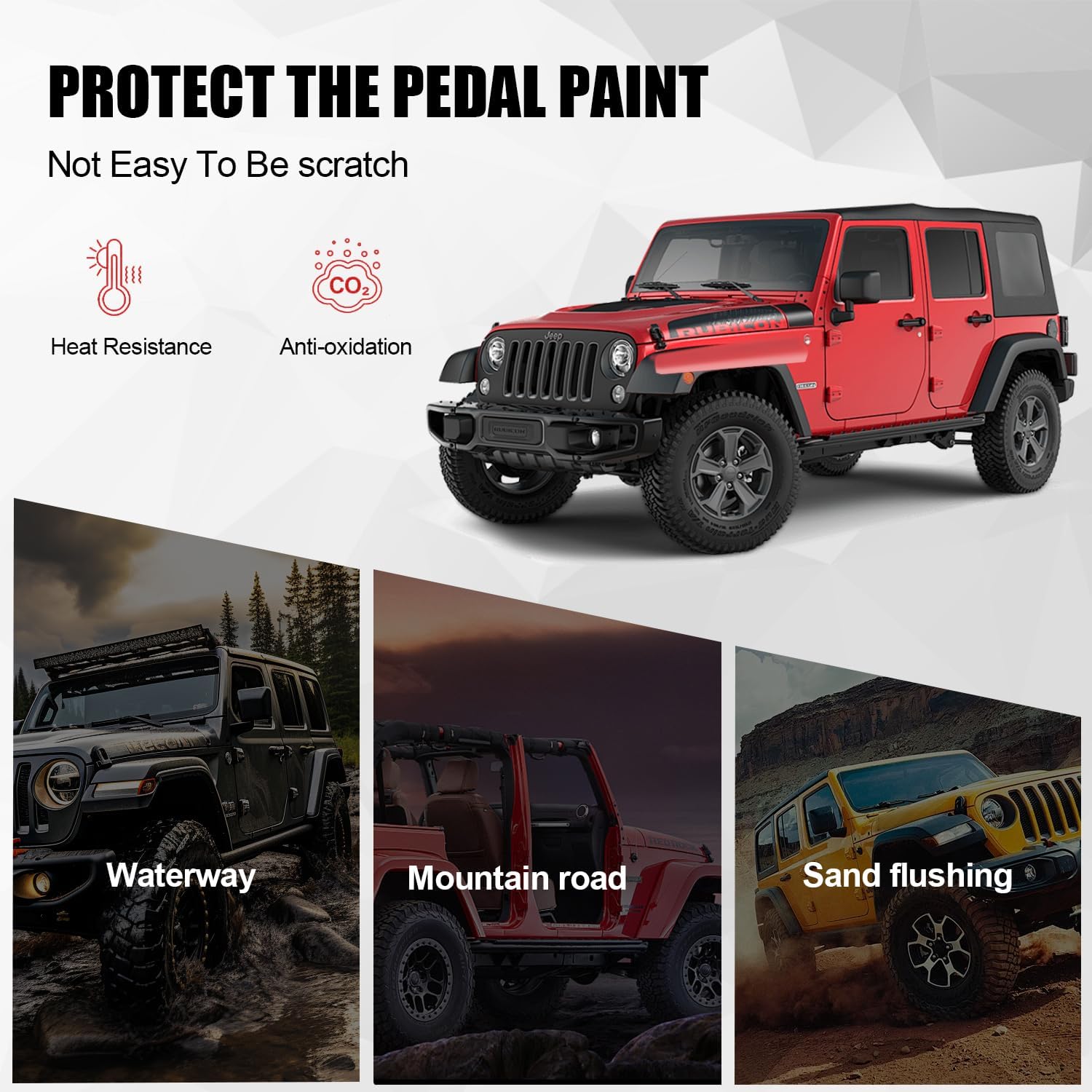 Car Door Sill Protector Kit, Black Sill Plate Scratch Protection, Door Entry Guards Accessories for 2018-2024 Jeep Wrangler JL JLU & Gladiator JT 4-Door (Rubber)