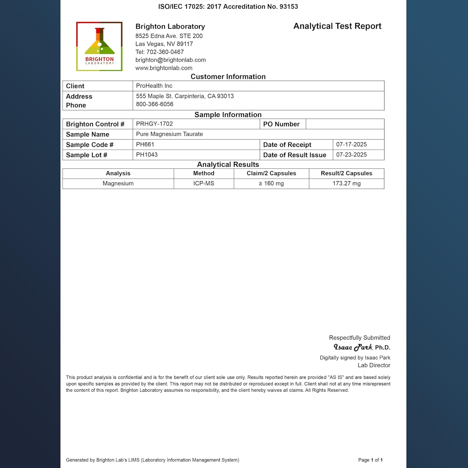 ProHealth Pure Magnesium Taurate, 160mg per Serving | Optimal Bioavailability Supplement for Healthy Aging | Supports Brain, Heart, and Muscle Health | Third-Party Tested for Quality | 180 Capsules - Image 3