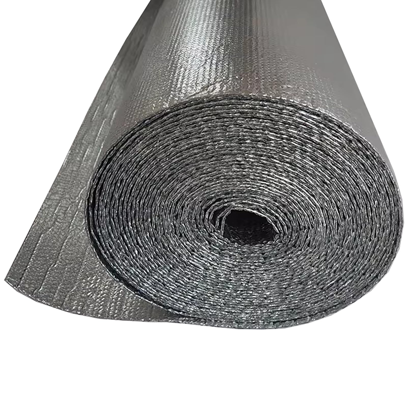 Isolante a Bolle Doppio Strato in Foglio di Alluminio 5mm Autoadesivo - Schermatura Termica Impermeabile per Tubi, Tetti, Pareti, Soffitte e Porte Box (Fixed Width 1m, 20㎡)