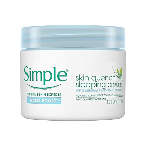 Simple Water Boost Skin Quench, crema para dormir, 1.7 onzas