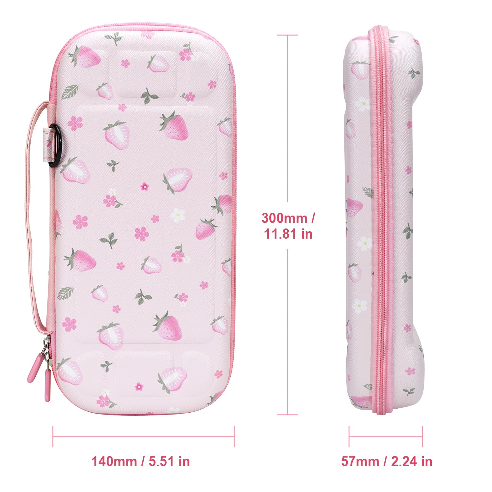 FIWWAT 17 en 1 kit D’Accessoires pour Nintendo Switch 2 - Housse de Transport Portable, Protège-Écran, Protège-Joystick, Support, Étui de Protection, Rose
