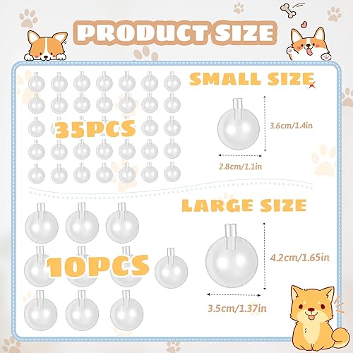 Miniatura 3 de Paquete de 45 chirriadores de repuesto para juguetes para perros, juguetes chirriantes de plástico para perros, juguetes chirriantes para perros,