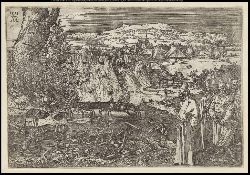 Impression d'art tableau le paysage d'Albrecht Dürer image sur toile 60x90cm - 5