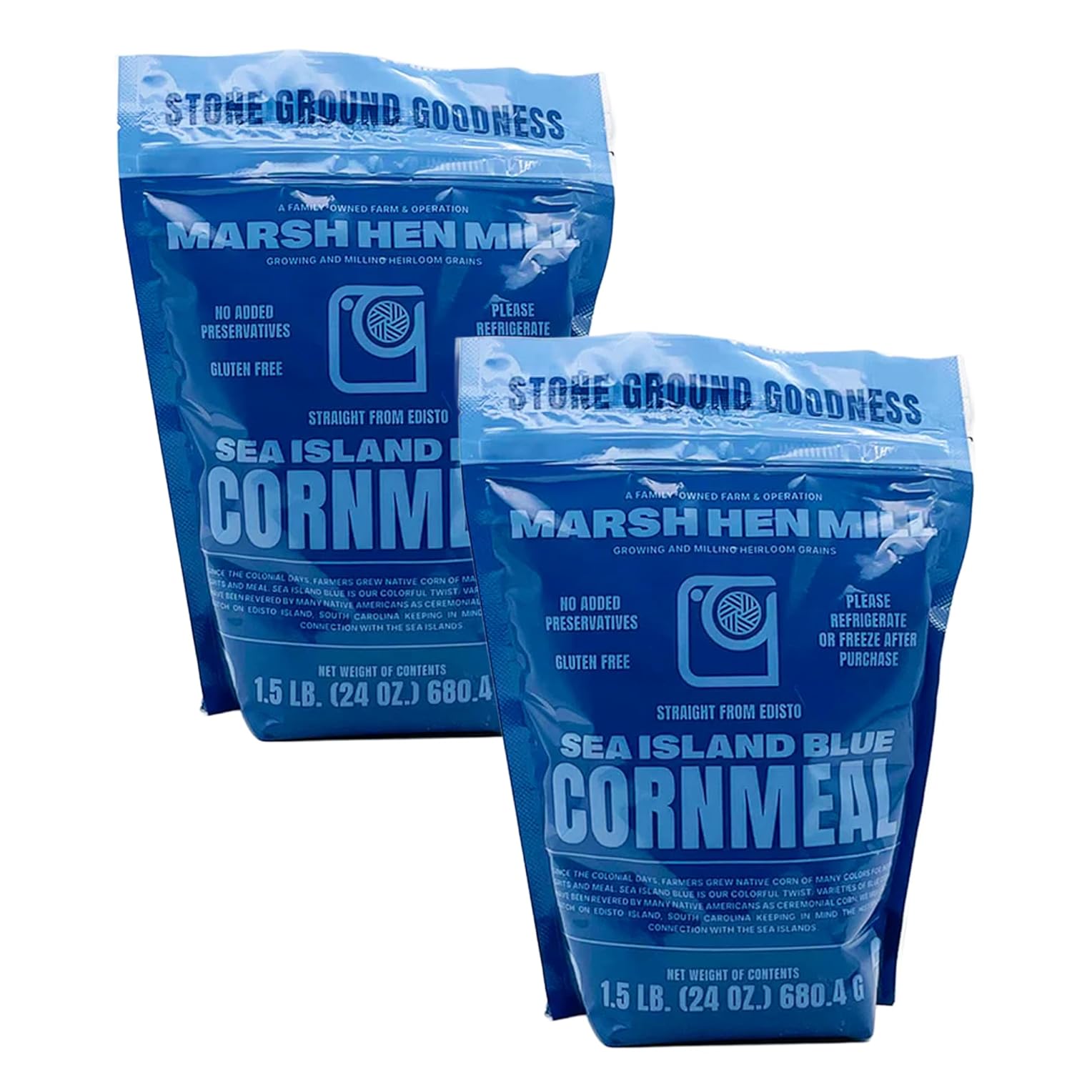 Amazon.com : Marsh Hen Mill Sea Island Blue Cornmeal | Corn with Floral ...