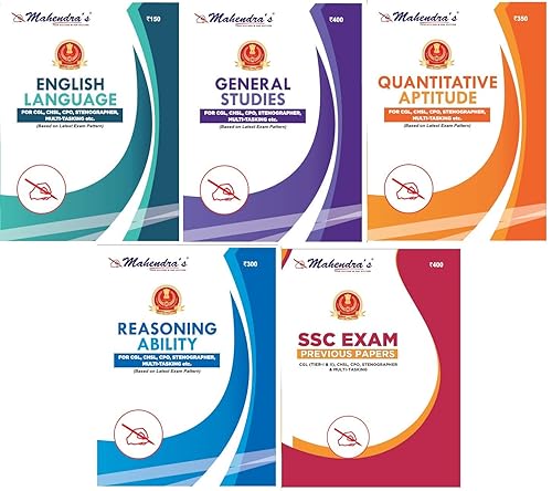 Mahendras SSC Kit English Latest Material 2021 (Combo of 5) [SSC BOOK | SSC CGL Tier I &amp; Tier II | CPO | CHSL | GD CONSTABLE | STENOGRAPHER | SSC (10+2) ]