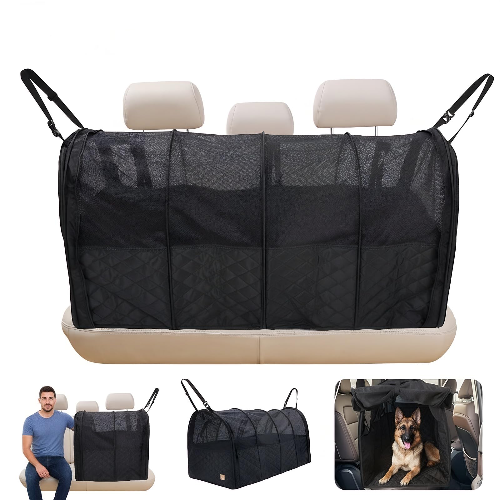 Soft Sided Collapsible Dog Crate for Car - XL Portable