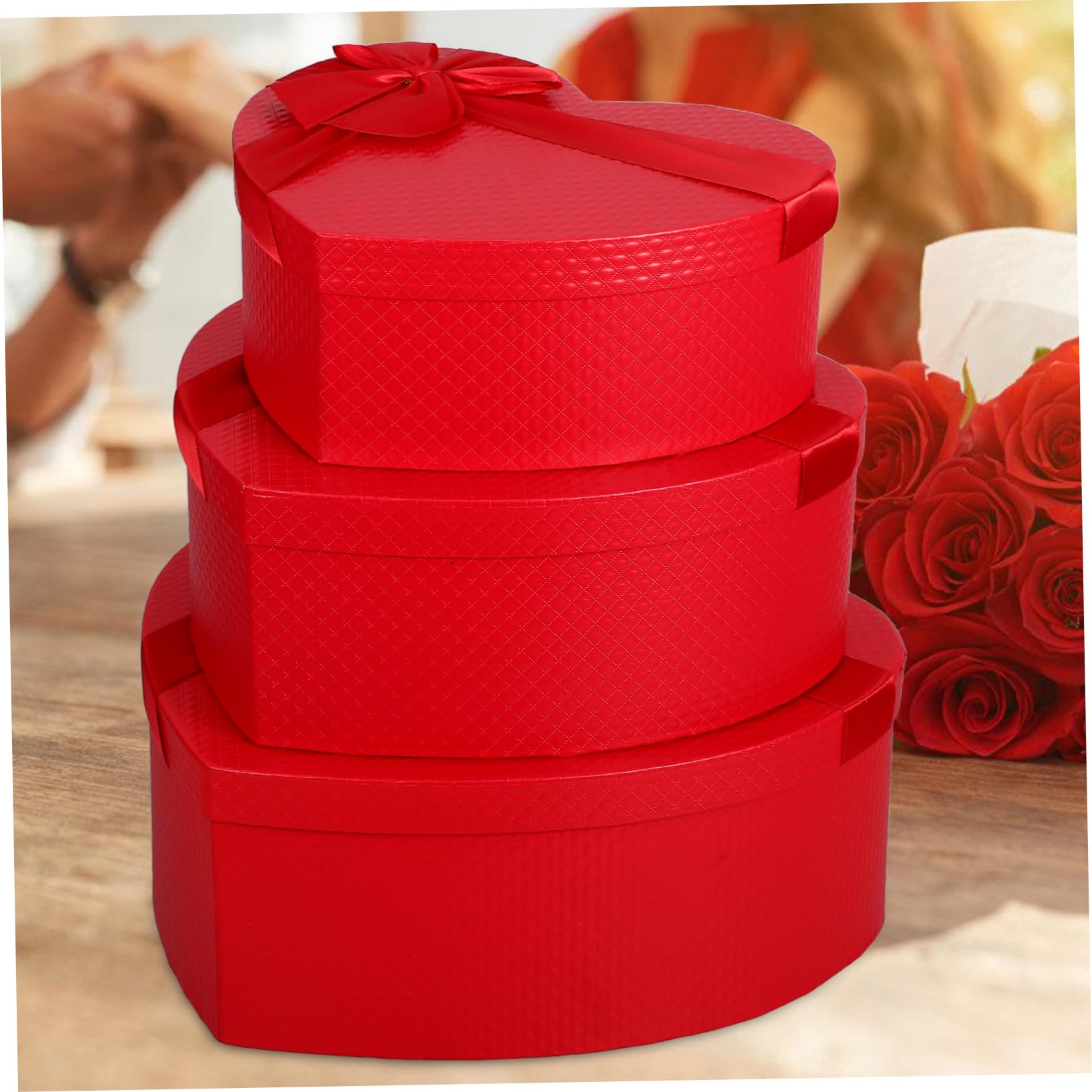 Healvian 3stücke Teiliges Herzförmiges Geschenkbox Valentinstag Geburtstage Und Besondere Anlässe Für Schmuck Aufbewahrung Und Tischdekoration
