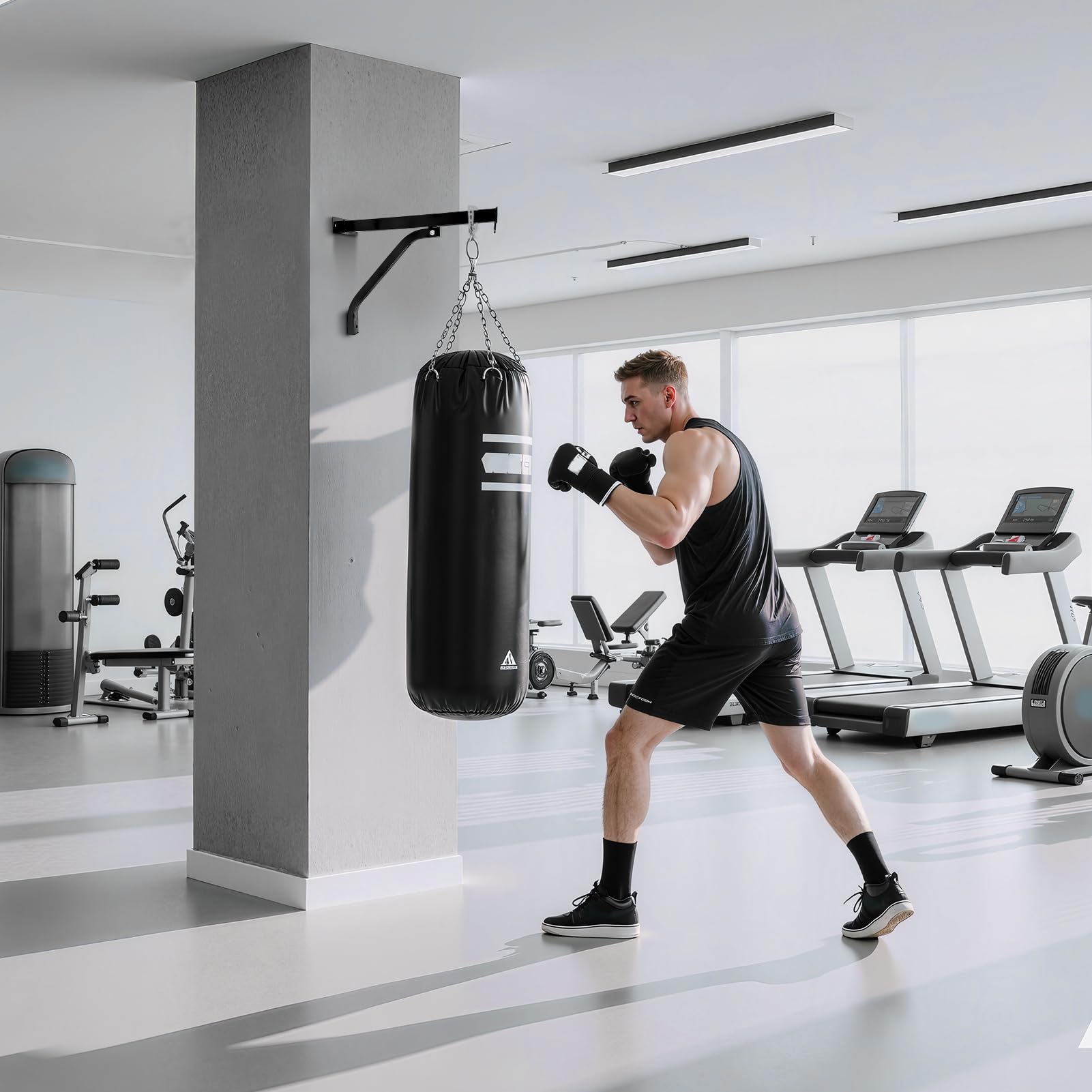 Leapiture Heavy Bag Bracket Punch Bag Bracket Punch Bag Hanging Stand Punch Bag Wall Bracket Punch Bag Wall Mount Boxing Bag Mount Boxing Bag Wall Holder for Home Sport Exercise