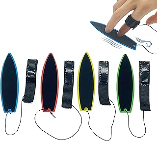 OHYER Pack of 4 Finger Surfboard Mini Fingertips Surfboard Miniature Surfboard Mini Surfboard Shred Deck Finger Skateboard Cool Surfboard Toy Surfing in the Wind for Children Adults Surfers