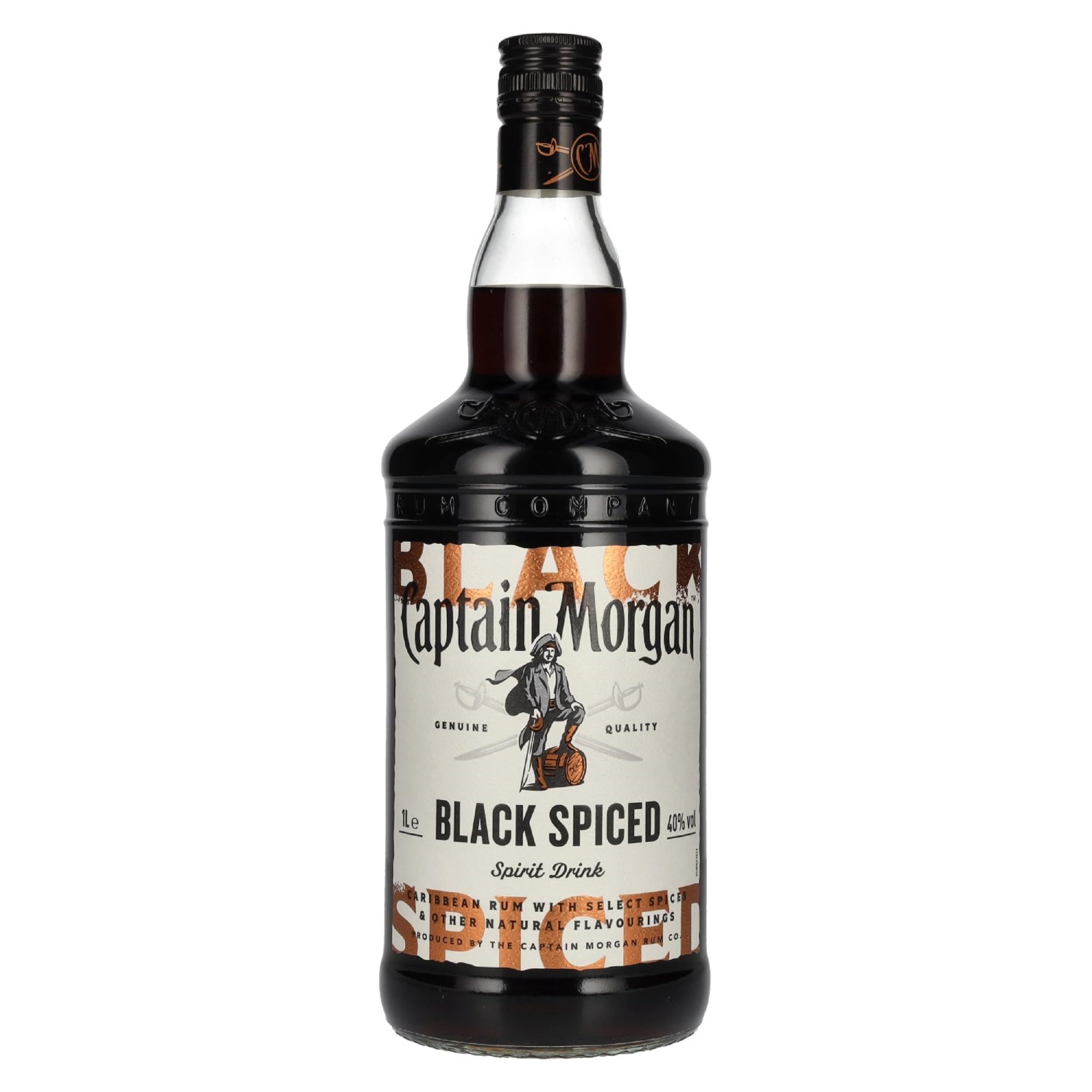 Captain Morgan® Black Spiced 40% Vol. 1,0 Liter Limited Edition