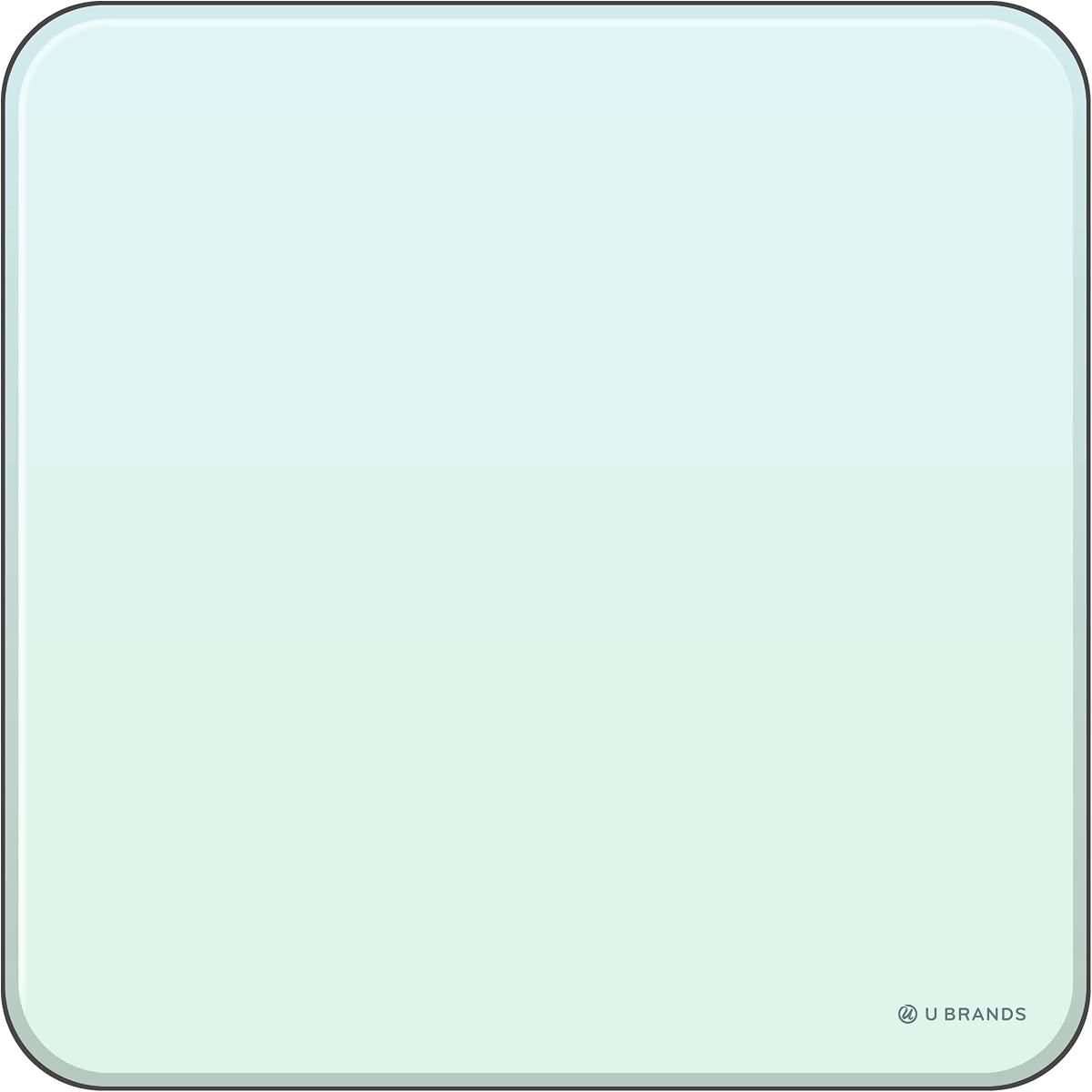 U Brands Magnetic Cubicle Glass Dry Erase Board, 12" x 12" Inches, White Frosted Surface, Frameless (2343U00-04)