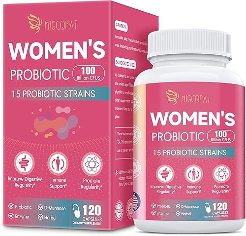 Probióticos para mujeres, 100 mil millones de UFC probióticos para mujer con prebióticos, enzimas digestivas, D-manosa y extracto de arándano para disponible en Yaxa Guatemala