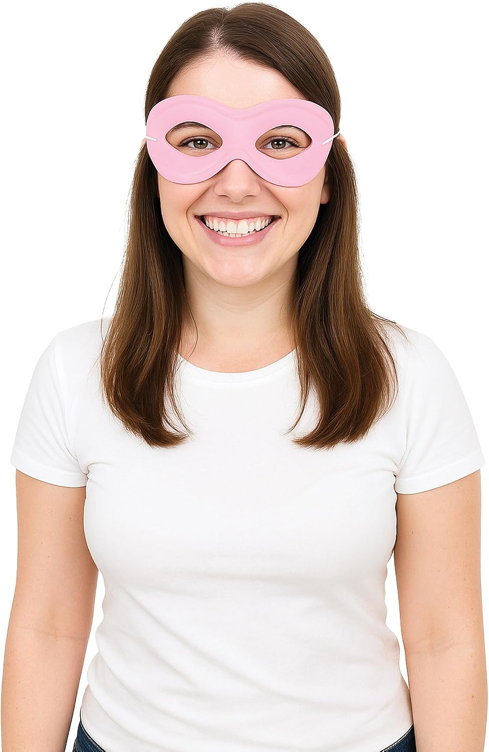 Beistle Pink Fabric Hero Masks.