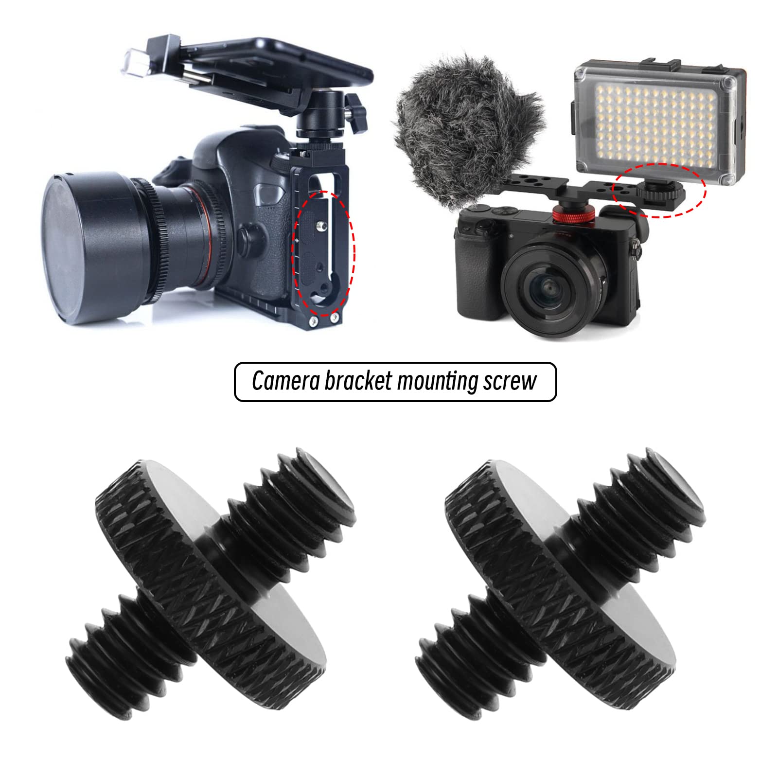 Adattatore 1/4 Pollice 2 Viti Filettate 1/4 Pollice - Per Fotocamera - Foto 6