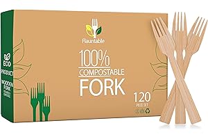 120 Count Disposable 6.7" Bamboo Forks