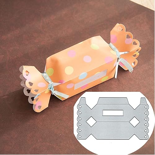 Caja de dulces de metal troquelados feliz Navidad boda fiesta caja de caramelos plantillas de corte álbumes de recortes papel decorativo en relieve