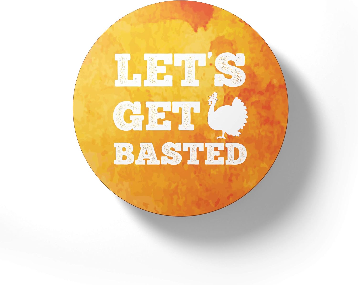 VictoryStore Thanksgiving Coasters - Friendsgiving Coaster Lets Get Basted Set of (12)