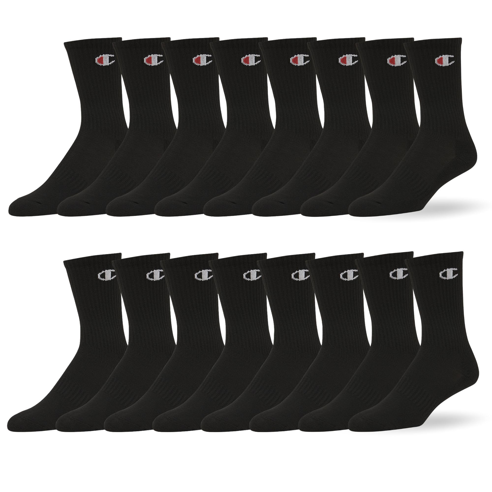 Champion Boys and Girls Socks 8 Pair Crew Low Cut No Show Ankle Quarter Socks for Girls