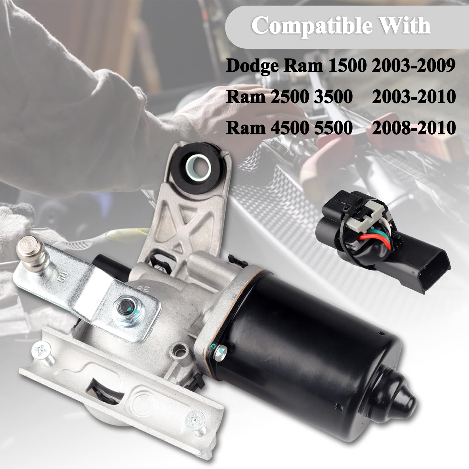 Front Windshield Wiper Motor For 1999-2003 Dodge Ram 1500 Van W/o - Foto 5