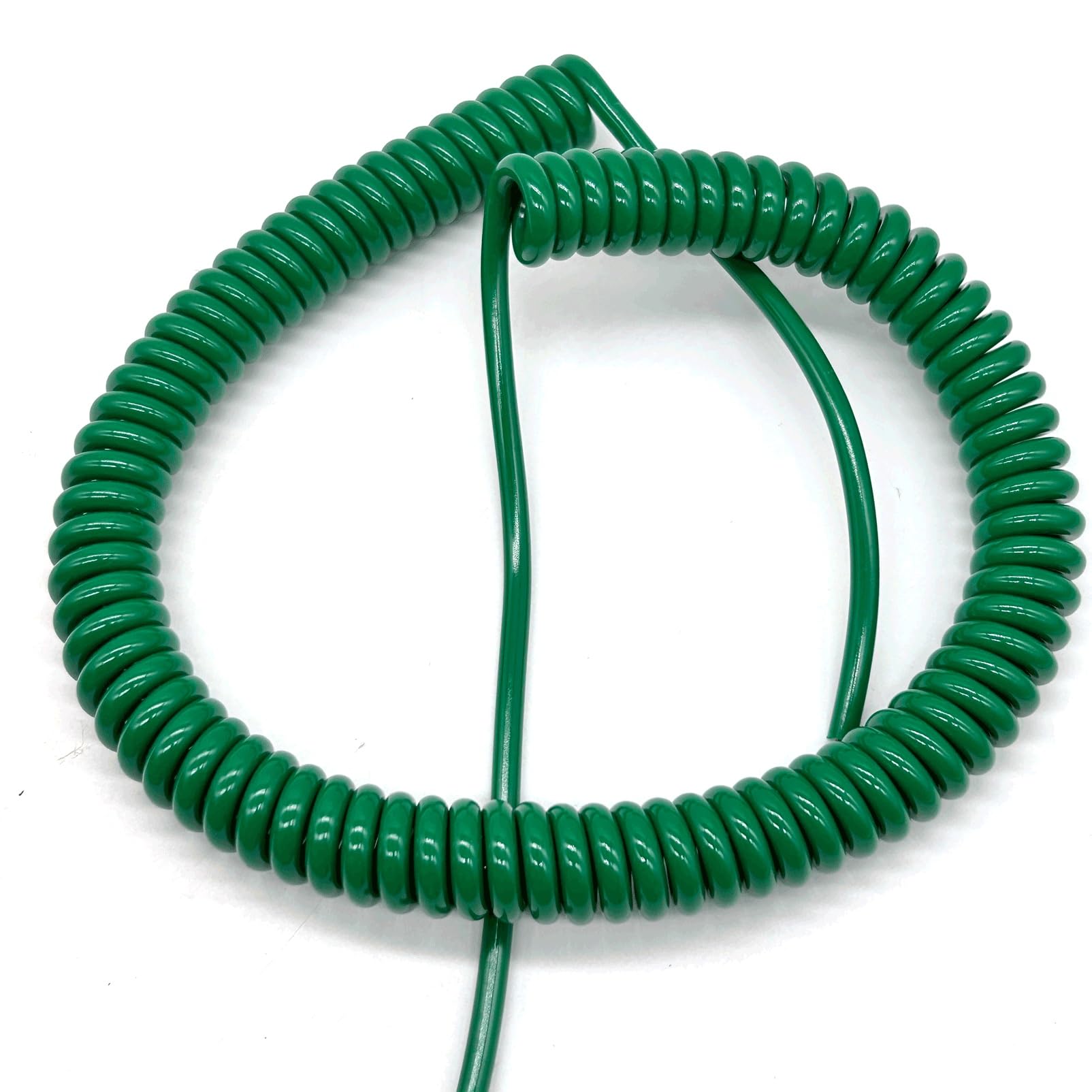 Cavo elettrico a spirale verde morbido unipolare da 13 AWG, 2,5 mm2, 1 nucleo Retrattile(Stretch 12 Meters)